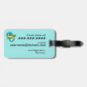 Odd Fish Acrylic Luggage Tag Gepäckanhänger (Rückseite horizontal)