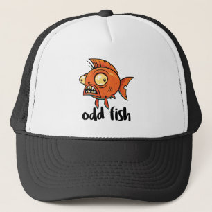 Odd Fish Quirky Funny Orange Goldfish Cartoon Truckerkappe