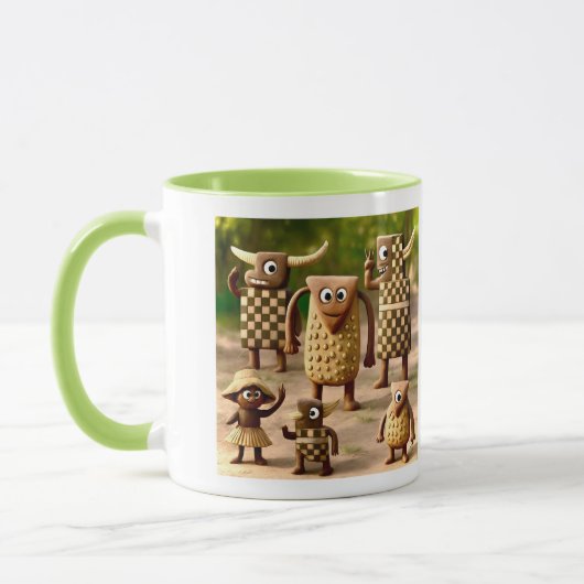 Odd Friends - Forest Schachbrett & Dots Clan Poste Tasse (Links)