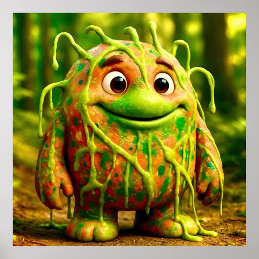 Odd Friends - Gooey Green Monster Poster (Vorne)