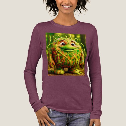 Odd Friends - Gooey Green Monster Poster Tri-Blend Shirt (Vorderseite)