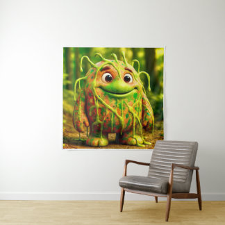 Odd Friends - Gooey Green Monster Poster Wandteppich