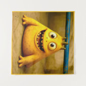 Odd Friends - Happy Yellow Monster Poster Wandteppich (Vorderseite (Horizontal))