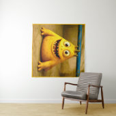 Odd Friends - Happy Yellow Monster Poster Wandteppich (Beispiel (Horizontal))