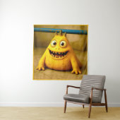 Odd Friends - Happy Yellow Monster Poster Wandteppich (Beispiel)