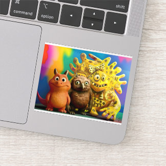 Odd Friends - Leinwand zum Trio-Trio der bunten Fa Aufkleber