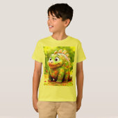 Odd Friends - Niedliches Chubby Dino Poster T-Shirt (Vorne ganz)