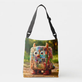 Odd Friends - Patchwork Cube Monster Poster Tragetaschen Mit Langen Trägern