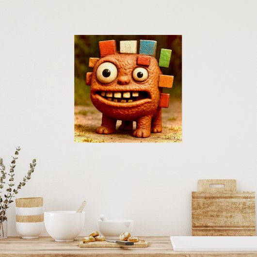 Odd Friends - Rainbow Block Monster Poster (Küche)