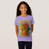 Odd Friends - Rainbow Dino Poster T-Shirt (Vorne ganz)