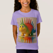 Odd Friends - Rainbow Dino Poster T-Shirt (Vorderseite)