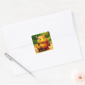 Odd Friends - Rainbow Tile Monster Poster Quadratischer Aufkleber (Umschlag)