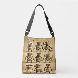Odd Friends - Schachbrett & Dots Creature Family T Tragetaschen Mit Langen Trägern