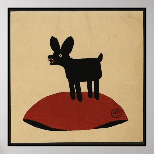 Odd Funny Looking Dog - farbenfrohe Buchillustrati Poster (Vorne)