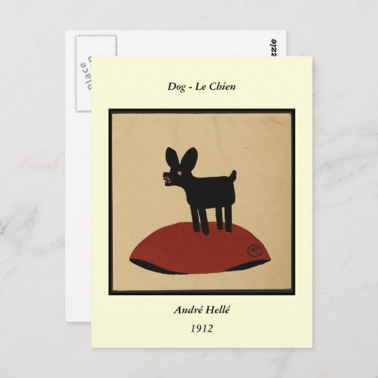 Odd Funny Looking Dog - farbenfrohe Buchillustrati Postkarte (Vorne/Hinten)