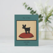 Odd Funny Looking Dog - farbenfrohe Buchillustrati Postkarte (Stehend Vorderseite)
