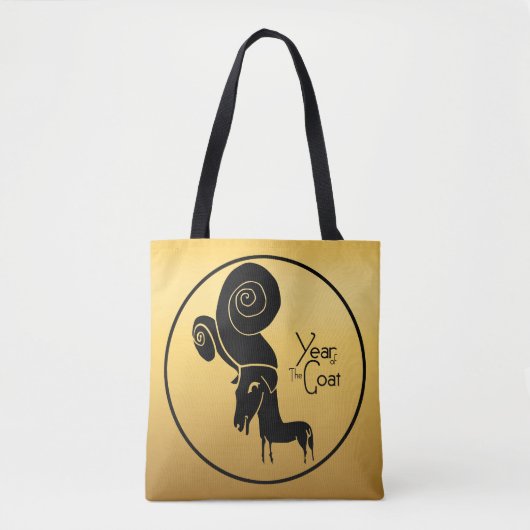 Odd Gold Ram Goat Chinese Year Zodiac Birthday Bag Tasche (Vorderseite)