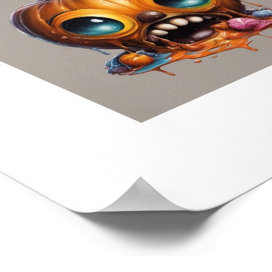 Odd Halloween Candy Pumpkin Poster (Ecke)