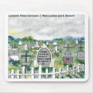 Odd Headstones Funny Cartoon Geschenke & Sammlerst Mousepad