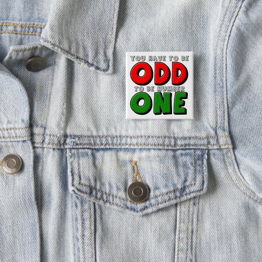 Odd is Number One Funny Button Abzeichen Button (Beispiel)