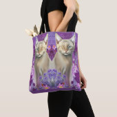 Odd mit Augen Siamese Twin Kittens Tasche (Von Nahem)