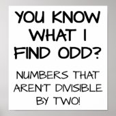 Odd Numbers Funny Poster (Vorne)
