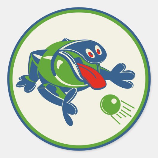 Odd Ogg Toy aus den 60er Jahren Runder Aufkleber (Vorderseite)