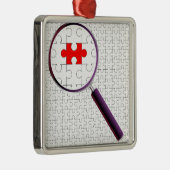 Odd Piece Magnifying Glass Silbernes Ornament (Rechts)