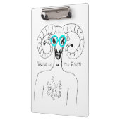 Odd Ram Aries Chinese Astrologie Zodiac Clipboard Klemmbrett (Links)
