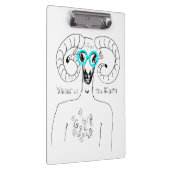 Odd Ram Aries Chinese Astrologie Zodiac Clipboard Klemmbrett (Rechts)