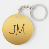 Odd Ram Goat Chinese Year Zodiac Birthday Monogram Schlüsselanhänger (Rückseite)