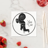 Odd Ram Goat Chinese Year Zodiac Birthday P Napkin Serviette (Beispiel)
