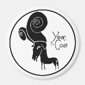 Odd Ram Goat Chinese Year Zodiac Birthday R Magnet (Vorne)