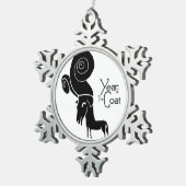 Odd Ram Goat Chinese Year Zodiac SnowF Ornament (Rechts)