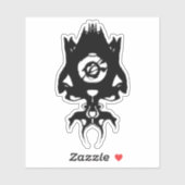 Odd-Tintenfisch-Skizze Aufkleber (Blatt)