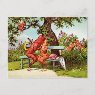 Odd Viktorianisch Kissingkarren Postcard Postkarte
