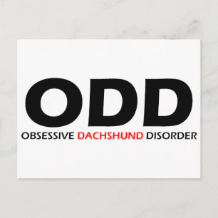 ODD - Zwangsstörung der Dackel Postkarte