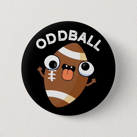 Oddball Funny Football Pub Dark BG Button (Vorderseite)
