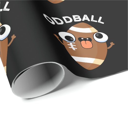 Oddball Funny Football Pub Dark BG Geschenkpapier (Rolleneckpunkt)