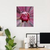 OddFriends - Pink Whimsical Creature Poster (Heimbüro)