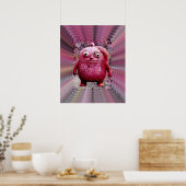 OddFriends - Pink Whimsical Creature Poster (Küche)
