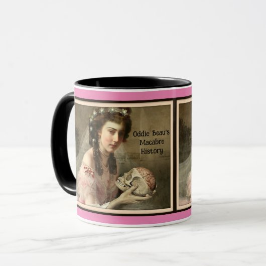 Oddie Beaus Macabre History Tasse (Vorderseite Links)