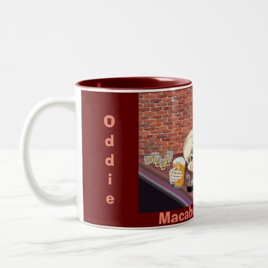 Oddie Beaus Macabre Matinee Zwei-Tone-Kaffee-Tasse Zweifarbige Tasse (Links)