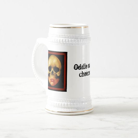 Oddie Beer Stein (klassisch) Bierglas (Vorderseite Links)