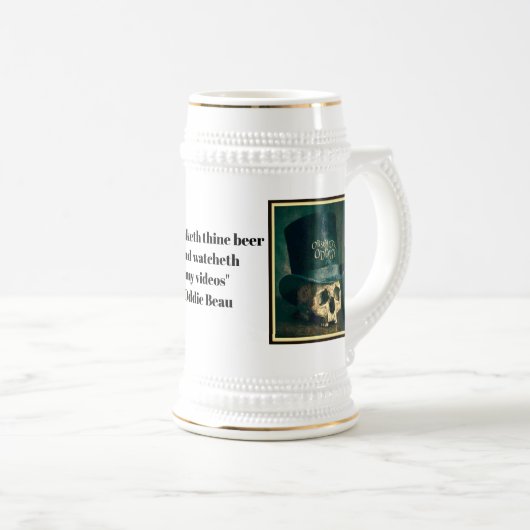 Oddie Beer Stein (Top Hat Edition) Bierglas (VorderseiteRechts)