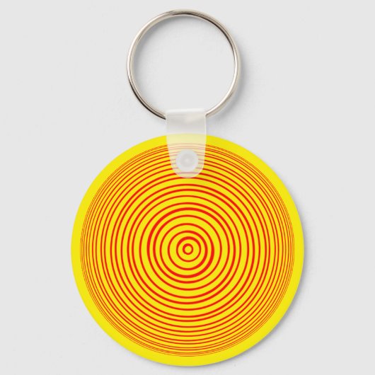 Oddisphere Red Yellow Optical Illusion Schlüsselanhänger (Vorderseite)