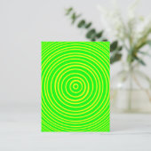 Oddisphere Yellow Green Optical Illusion Postkarte (Stehend Vorderseite)