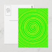Oddisphere Yellow Green Optical Illusion Postkarte (Vorne/Hinten)