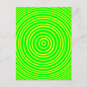 Oddisphere Yellow Green Optical Illusion Postkarte