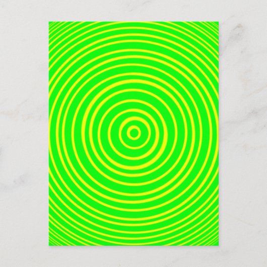 Oddisphere Yellow Green Optical Illusion Postkarte (Vorderseite)